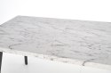 HALMAR stół DALLAS rozkładany czarny stelaż stal malowana blat MDF laminowany - marmur 160-220x90 HALMAR stół DALLAS rozkładany czarny stelaż stal malowana blat MDF laminowany - marmur 160-220x90