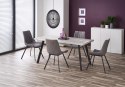 HALMAR stół DALLAS rozkładany czarny stelaż stal malowana blat MDF laminowany - marmur 160-220x90 HALMAR stół DALLAS rozkładany czarny stelaż stal malowana blat MDF laminowany - marmur 160-220x90