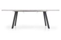 HALMAR stół DALLAS rozkładany czarny stelaż stal malowana blat MDF laminowany - marmur 160-220x90 HALMAR stół DALLAS rozkładany czarny stelaż stal malowana blat MDF laminowany - marmur 160-220x90