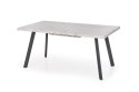 HALMAR stół DALLAS rozkładany czarny stelaż stal malowana blat MDF laminowany - marmur 160-220x90 HALMAR stół DALLAS rozkładany czarny stelaż stal malowana blat MDF laminowany - marmur 160-220x90