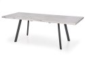 HALMAR stół DALLAS rozkładany czarny stelaż stal malowana blat MDF laminowany - marmur 160-220x90 HALMAR stół DALLAS rozkładany czarny stelaż stal malowana blat MDF laminowany - marmur 160-220x90