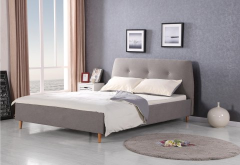 HALMAR łóżko dwuosobowe DORIS tapicerka tkanina popiel, drewno lite Olcha 160x200 HALMAR łóżko dwuosobowe DORIS tapicerka tkanina popiel, drewno lite Olcha 160x200