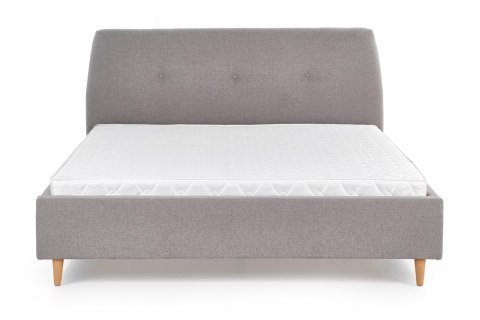 HALMAR łóżko dwuosobowe DORIS tapicerka tkanina popiel, drewno lite Olcha 160x200 HALMAR łóżko dwuosobowe DORIS tapicerka tkanina popiel, drewno lite Olcha 160x200