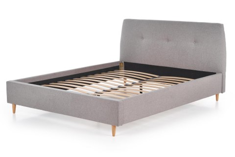 HALMAR łóżko dwuosobowe DORIS tapicerka tkanina popiel, drewno lite Olcha 160x200 HALMAR łóżko dwuosobowe DORIS tapicerka tkanina popiel, drewno lite Olcha 160x200