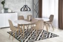 HALMAR stół EDWARD rozkładany biały / dąb san remo MDF lakierowany MDF laminowany nogi stal malowana Dąb san remo 120-200x100 HALMAR stół EDWARD rozkładany biały / dąb san remo MDF lakierowany MDF laminowany nogi stal malowana Dąb san remo 120-200x100