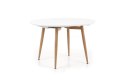 HALMAR stół EDWARD rozkładany biały / dąb san remo MDF lakierowany MDF laminowany nogi stal malowana Dąb san remo 120-200x100 HALMAR stół EDWARD rozkładany biały / dąb san remo MDF lakierowany MDF laminowany nogi stal malowana Dąb san remo 120-200x100