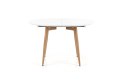 HALMAR stół EDWARD rozkładany biały / dąb san remo MDF lakierowany MDF laminowany nogi stal malowana Dąb san remo 120-200x100 HALMAR stół EDWARD rozkładany biały / dąb san remo MDF lakierowany MDF laminowany nogi stal malowana Dąb san remo 120-200x100