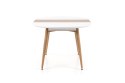 HALMAR stół EDWARD rozkładany biały / dąb san remo MDF lakierowany MDF laminowany nogi stal malowana Dąb san remo 120-200x100 HALMAR stół EDWARD rozkładany biały / dąb san remo MDF lakierowany MDF laminowany nogi stal malowana Dąb san remo 120-200x100