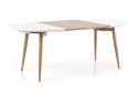HALMAR stół EDWARD rozkładany biały / dąb san remo MDF lakierowany MDF laminowany nogi stal malowana Dąb san remo 120-200x100 HALMAR stół EDWARD rozkładany biały / dąb san remo MDF lakierowany MDF laminowany nogi stal malowana Dąb san remo 120-200x100