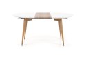 HALMAR stół EDWARD rozkładany biały / dąb san remo MDF lakierowany MDF laminowany nogi stal malowana Dąb san remo 120-200x100 HALMAR stół EDWARD rozkładany biały / dąb san remo MDF lakierowany MDF laminowany nogi stal malowana Dąb san remo 120-200x100