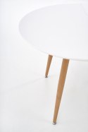 Halmar EDWARD stół rozkładany 120-200x100 nogi stal nierdzewna dąb miodowy / biały blat MDF lakierowany