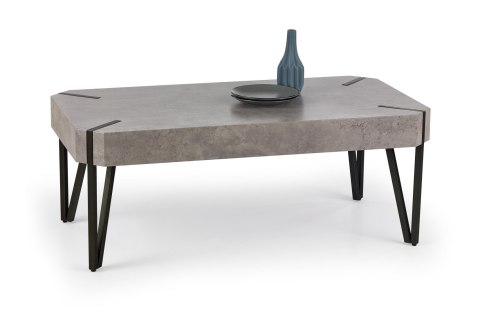 Halmar ława EMILY MDF laminat beton / stal malowana czarny 110x60 Halmar ława EMILY MDF laminat beton / stal malowana czarny 110x60