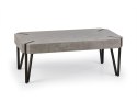 Halmar ława EMILY MDF laminat beton / stal malowana czarny 110x60 Halmar ława EMILY MDF laminat beton / stal malowana czarny 110x60