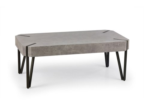 Halmar ława EMILY MDF laminat beton / stal malowana czarny 110x60 Halmar ława EMILY MDF laminat beton / stal malowana czarny 110x60