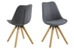 Actona ACTONA krzesło tapicerowane DIMA - cienoszary, drewniane nogi