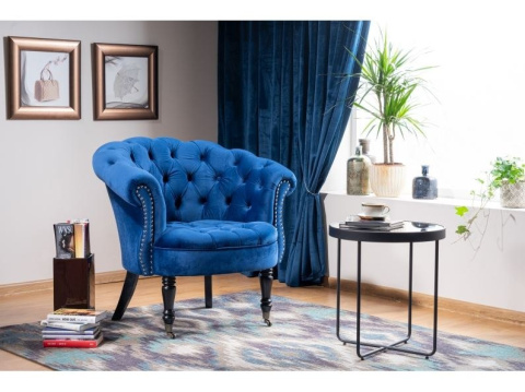 SIGNAL FOTEL PHILIPS VELVET GRANATOWY BLUVEL 86 - mobilny fotel z kółkami SIGNAL FOTEL PHILIPS VELVET GRANATOWY BLUVEL 86 - mobilny fotel z kółkami