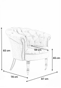 SIGNAL FOTEL PHILIPS VELVET GRANATOWY BLUVEL 86 - mobilny fotel z kółkami SIGNAL FOTEL PHILIPS VELVET GRANATOWY BLUVEL 86 - mobilny fotel z kółkami