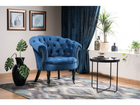 SIGNAL FOTEL PHILIPS VELVET GRANATOWY BLUVEL 86 - mobilny fotel z kółkami SIGNAL FOTEL PHILIPS VELVET GRANATOWY BLUVEL 86 - mobilny fotel z kółkami