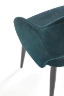 Halmar K364 krzesło Ciemno zielone tkanina velvet stelaż metal Czarny Halmar K364 krzesło Ciemno zielone tkanina velvet stelaż metal Czarny