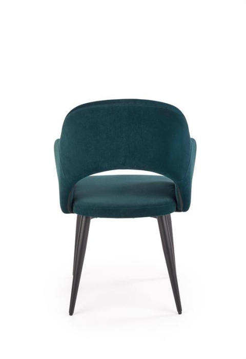 Halmar K364 krzesło Ciemno zielone tkanina velvet stelaż metal Czarny Halmar K364 krzesło Ciemno zielone tkanina velvet stelaż metal Czarny