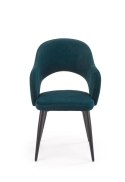 Halmar K364 krzesło Ciemno zielone tkanina velvet stelaż metal Czarny Halmar K364 krzesło Ciemno zielone tkanina velvet stelaż metal Czarny