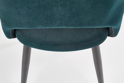 Halmar K364 krzesło Ciemno zielone tkanina velvet stelaż metal Czarny Halmar K364 krzesło Ciemno zielone tkanina velvet stelaż metal Czarny