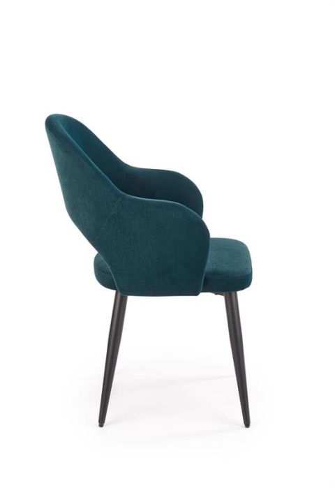 Halmar K364 krzesło Ciemno zielone tkanina velvet stelaż metal Czarny Halmar K364 krzesło Ciemno zielone tkanina velvet stelaż metal Czarny