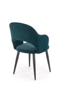 Halmar K364 krzesło Ciemno zielone tkanina velvet stelaż metal Czarny Halmar K364 krzesło Ciemno zielone tkanina velvet stelaż metal Czarny