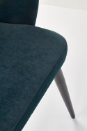 Halmar K364 krzesło Ciemno zielone tkanina velvet stelaż metal Czarny Halmar K364 krzesło Ciemno zielone tkanina velvet stelaż metal Czarny