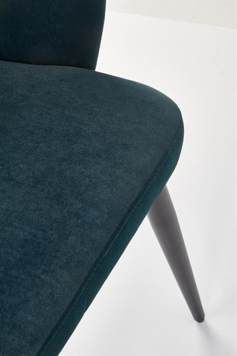 Halmar K364 krzesło Ciemno zielone tkanina velvet stelaż metal Czarny Halmar K364 krzesło Ciemno zielone tkanina velvet stelaż metal Czarny