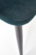 Halmar K364 krzesło Ciemno zielone tkanina velvet stelaż metal Czarny Halmar K364 krzesło Ciemno zielone tkanina velvet stelaż metal Czarny