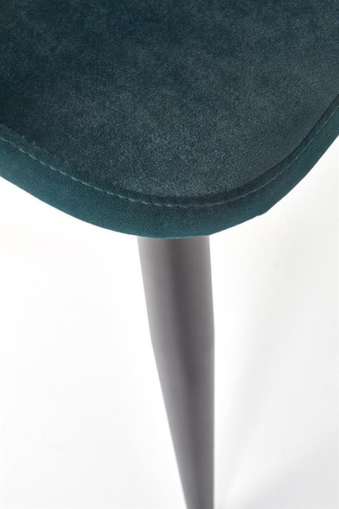 Halmar K364 krzesło Ciemno zielone tkanina velvet stelaż metal Czarny Halmar K364 krzesło Ciemno zielone tkanina velvet stelaż metal Czarny