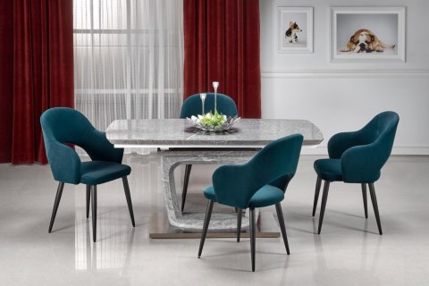 Halmar K364 krzesło Ciemno zielone tkanina velvet stelaż metal Czarny Halmar K364 krzesło Ciemno zielone tkanina velvet stelaż metal Czarny