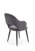 HALMAR K364 krzesło Popiel tkanina velvet/stelaż stal Czarny HALMAR K364 krzesło Popiel tkanina velvet/stelaż stal Czarny