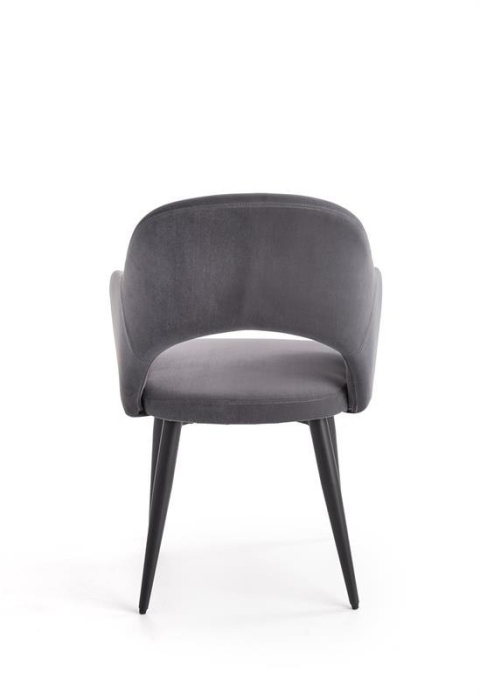 HALMAR K364 krzesło Popiel tkanina velvet/stelaż stal Czarny HALMAR K364 krzesło Popiel tkanina velvet/stelaż stal Czarny