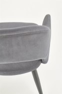 HALMAR K364 krzesło Popiel tkanina velvet/stelaż stal Czarny HALMAR K364 krzesło Popiel tkanina velvet/stelaż stal Czarny