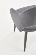 HALMAR K364 krzesło Popiel tkanina velvet/stelaż stal Czarny HALMAR K364 krzesło Popiel tkanina velvet/stelaż stal Czarny