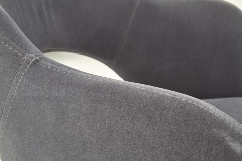 HALMAR K364 krzesło Popiel tkanina velvet/stelaż stal Czarny HALMAR K364 krzesło Popiel tkanina velvet/stelaż stal Czarny