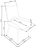 Halmar K369 krzesło Ciemno Szare tkanina/Czarne metal Halmar K369 krzesło Ciemno Szare tkanina/Czarne metal