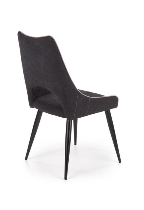 Halmar K369 krzesło Ciemno Szare tkanina/Czarne metal Halmar K369 krzesło Ciemno Szare tkanina/Czarne metal