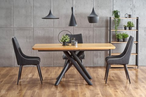 Halmar K369 krzesło Ciemno Szare tkanina/Czarne metal Halmar K369 krzesło Ciemno Szare tkanina/Czarne metal