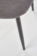 Halmar K387 krzesło Popielate tkanina sztruks/stelaż metal Czarny Halmar K387 krzesło Popielate tkanina sztruks/stelaż metal Czarny