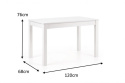 STÓŁ PROSTOKĄTNY 120x68 KSAWERY Halmar kolor BIAŁY PŁYTA LAMINOWANA OBRZEŻA ABS STÓŁ PROSTOKĄTNY 120x68 KSAWERY Halmar kolor BIAŁY PŁYTA LAMINOWANA OBRZEŻA ABS