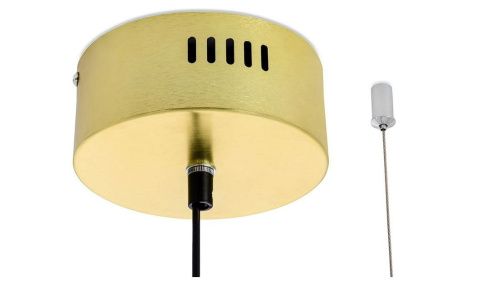 King Home Lampa wisząca VERTIGO złota - LED szczotkowane aluminium do domu biura lokalu hotelu King Home Lampa wisząca VERTIGO złota - LED szczotkowane aluminium do domu biura lokalu hotelu