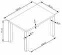 STÓŁ RONALD Halmar PROSTOKĄTNY BIAŁY 120x80 MDF lakierowany NIEROZKŁADANY DO JADALNI DO KUCHNI DO LOKALU
