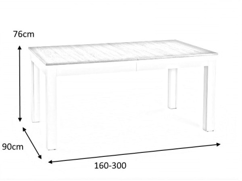 Halmar stół SEWERYN prostokątny rozkładany ciemny orzech (160-300x90x76 cm) blat płyta laminowana obrzeża ABS MDF laminowany Halmar stół SEWERYN prostokątny rozkładany ciemny orzech (160-300x90x76 cm) blat płyta laminowana obrzeża ABS MDF laminowany