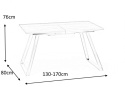 HALMAR stół TREVOR dąb sonoma / biały 130-170x80