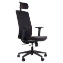 Fotel obrotowy ZN-807-B tk.30 czarny - krzesło biurowe do biurka - TILT, ZAGŁÓWEK Fotel obrotowy ZN-807-B tk.30 czarny - krzesło biurowe do biurka - TILT, ZAGŁÓWEK