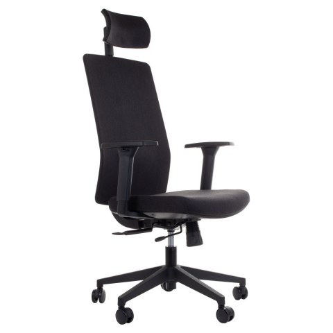 Fotel obrotowy ZN-807-B tk.30 czarny - krzesło biurowe do biurka - TILT, ZAGŁÓWEK Fotel obrotowy ZN-807-B tk.30 czarny - krzesło biurowe do biurka - TILT, ZAGŁÓWEK