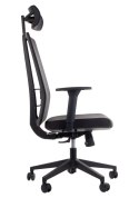 Fotel obrotowy ZN-807-B tk.30 czarny - krzesło biurowe do biurka - TILT, ZAGŁÓWEK Fotel obrotowy ZN-807-B tk.30 czarny - krzesło biurowe do biurka - TILT, ZAGŁÓWEK